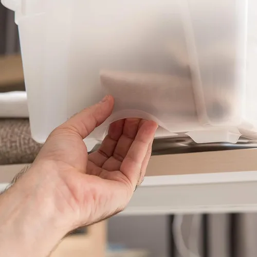 Miniatura 8 de IRIS Contenedores de almacenamiento de plástico apilables de 13 cuartos de galón con tapas, paquete de 6 unidades, sin BPA, fabricados en Estados