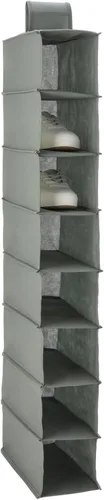 Amazon Basics Organizador de zapatos colgante para armario de 8 niveles, 11.5 x 41 x 5.5 pulgadas, gris oscuro | para almacenamiento en armario