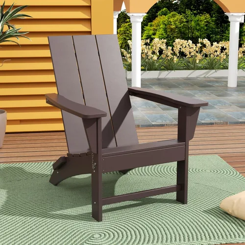 Miniatura 45 de WestinTrends Ashore - Silla plegable Adirondack moderna para exteriores (juego de 2), color marrón oscuro