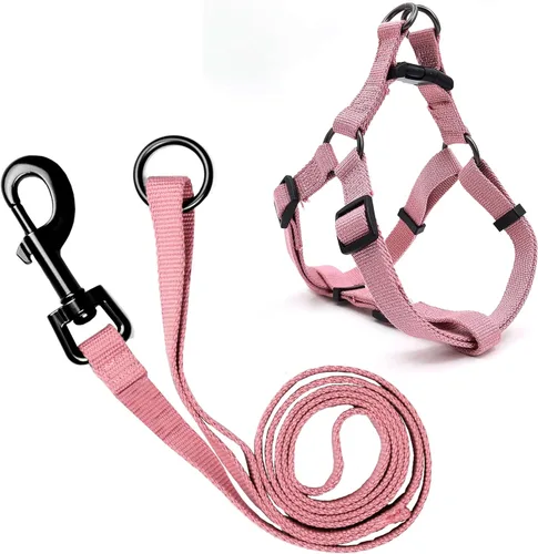 Miniatura 12 de Arnés de perro ajustable tricolor para perros pequeños y XS - Arnés resistente y fácil de caminar para cachorros, azul y rosa