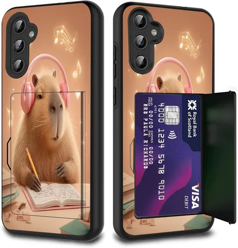 Miniatura 87 de Funda híbrida de doble capa con función atril para Samsung Galaxy A16 5G de 6.9 pulgadas, diseño de vaca con bandera estadounidense