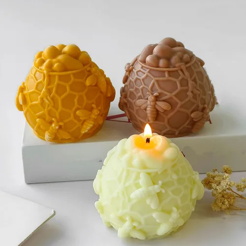 Miniatura 3 de Molde para velas de abeja de abeja, molde de vela de panal, molde de vela de animales, molde de resina de panal, molde de fundición de resina