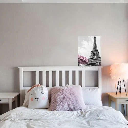 Miniatura 2 de Decoración de pared de la Torre Eiffel de París para dormitorio de niñas, fotos de baño en blanco y negro, decoración de pared para paredes, arte