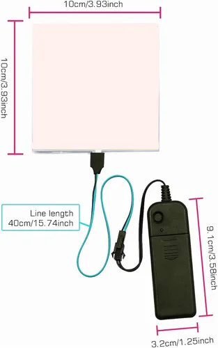 Miniatura 4 de Panel LED flexible, panel electroluminiscente en lámina de cinta EL, cortable, suave para máscara de ojos, cosplay, fiesta, decoración DIY