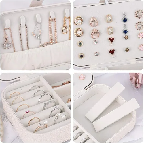 Miniatura 4 de Joyero Homchen de viaje, caja para guardar las joyas, para collares, pendientes, anillos y pulseras