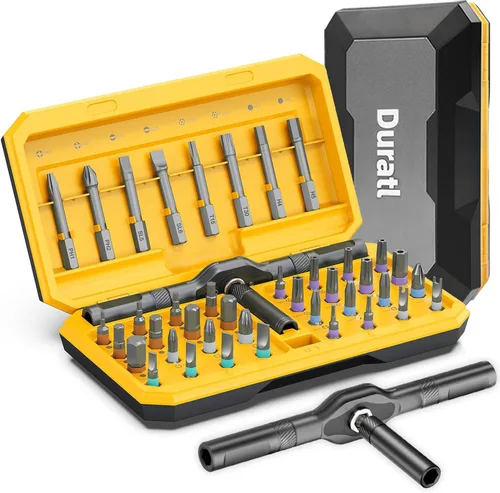 Juego de destornilladores magnéticos 42 en 1, juego de destornilladores de trinquete multipunta con mango de trinquete desmontable, kit de