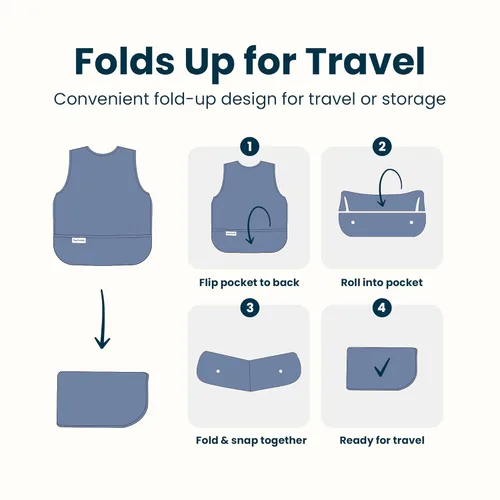 Miniatura 8 de Tiny Twinkle - Babero a prueba de desordenes para bebés varones Babero impermeable para niños pequeños para comer Delantal para bebé para Space