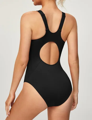 Miniatura 3 de Ewedoos Traje de baño deportivo para mujer, correa ajustable, traje de baño de una pieza con espalda cruzada para mujer con control de abdomen