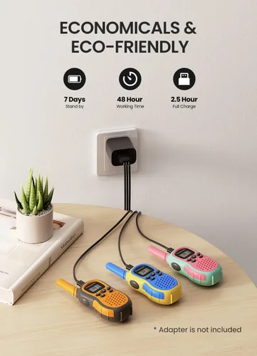 Miniatura 2 de FOREDOM Walkie Talkies recargables para niños, Walkie Talkies de largo alcance para niños de 3 a 12 años, para niños y niñas, juguetes de cumpleaños