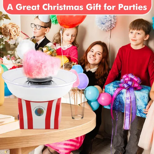 Miniatura 5 de Máquina de algodón de azúcar para niños, máquina de algodón para hacer hilo dental para el hogar, cumpleaños, fiesta familiar, regalo de Navidad