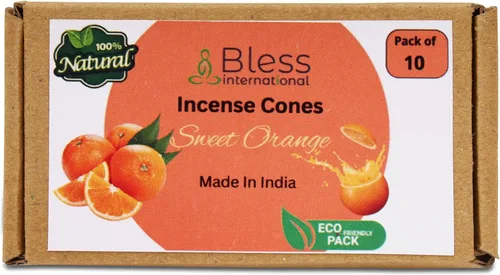 Miniatura 63 de Bless International Flor de naranja 100% natural - Conos de incienso hechos a mano, sumergidos a mano, orgánicos, sin productos químicos