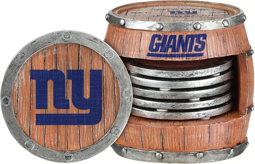 Miniatura 24 de FOCO NFL Team Logo 5-Pack Barrel Beverage Drink Coaster Set