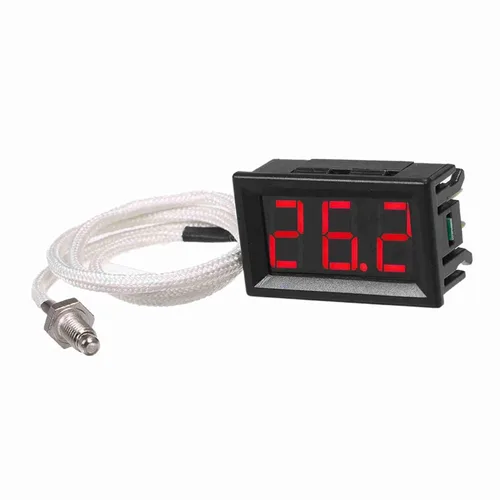 Miniatura 7 de Fafeicy Industrial Digital Thermometer, K Type Thermocouple Probe with LED Display, -30 to 800 Celsius, Perfect for Water Heater and Industrial Green