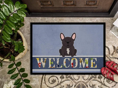 Miniatura 3 de Caroline's Treasures BB5590MAT - Tapete de bienvenida con diseño de bulldog francés de 18 x 27 pulgadas, para interiores y exteriores, para entrada