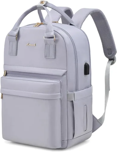 Miniatura 38 de LOVEVOOK - Mochila de computadora portátil para mujeres y niñas, mochila de 15.6 pulgadas impermeable para estudiantes, linda bolsa para libros