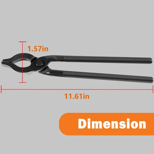 Miniatura 7 de Pinzas de mandril de herrero de 12 pulgadas, pinzas de forja para doblar y dar forma a metal, herramienta de herrería resistente para hacer