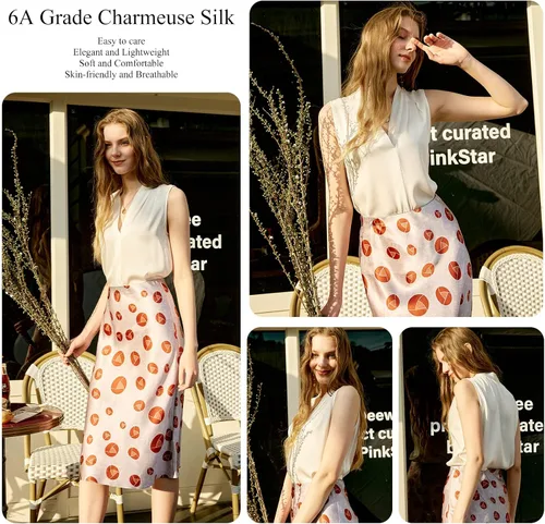 Miniatura 3 de COLD POSH Mulberry Silk Tank Tops for Women Basic Camisole Soft Lingerie Cami Sleeveless Blouse Summer Spring Luxury Cool Top