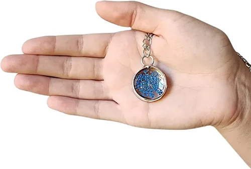 Miniatura 2 de Queen Anne's - Collar de encaje con colgante de flor prensada real en cristal hecho a mano, joyería de flores silvestres, collares de encaje