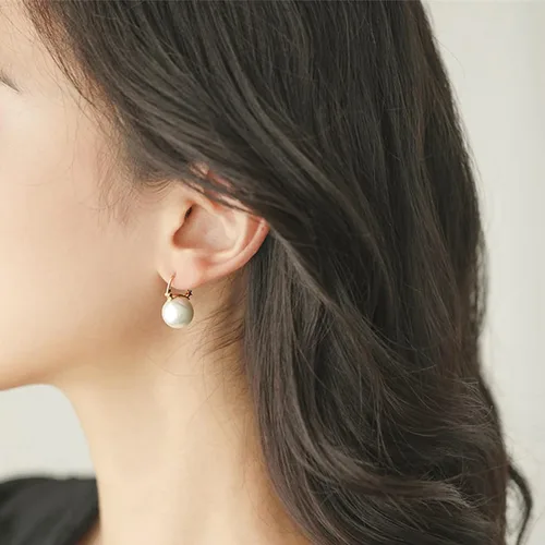 Miniatura 6 de Aretes de perlas para mujer, chapados en oro de 14 quilates, hipoalergénicos, aretes colgantes de circonita cúbica 5A, joyería elegante