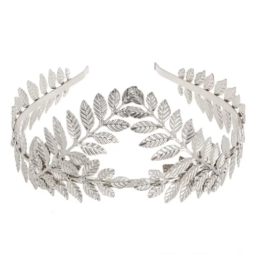 Miniatura 11 de WLBON Diadema de hojas de Halloween, corona de diosa romana, bandas para el cabello, diadema de hojas, diadema para mujer, Navidad, boda