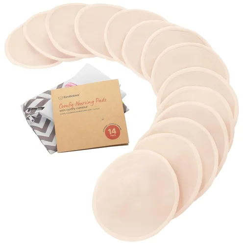 Miniatura 13 de Almohadillas de lactancia de viscosa de bambú orgánico, 8 almohadillas lavables para lactancia materna, bolsa de lavado, reutilizables