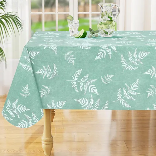 Miniatura 27 de misaya Mantel rectangular de vinilo impermeable, mantel lavable con reverso de franela, mantel de plástico para cena, picnic, interior y exterior
