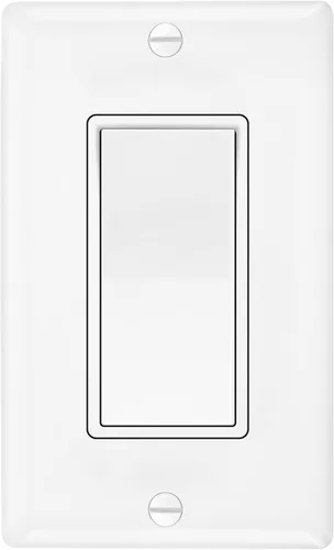 Miniatura 2 de Maxxima Interruptor decorativo de pared de 3 vías/un solo polo, 15 A de encendido/apagado suave al tacto, blanco, reemplazo de interruptor de pared