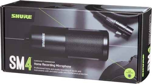 Miniatura 7 de Shure SM4-K - Micrófono condensador de estudio, micrófono XLR para grabación de estudio en casa, voces e instrumentos con sonido listo para mezclar