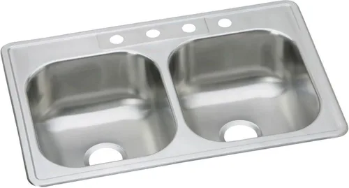 Miniatura 14 de Elkay DSE233194 Dayton Equal - Fregadero de acero inoxidable con doble tazón, 33 x 19