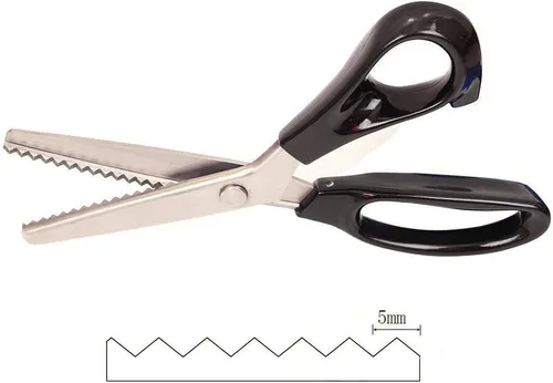 Miniatura 3 de Juego de tijeras de pinear, 9.2 pulgadas con mango profesional de acero inoxidable, tijeras de costura en zigzag (dentadas, 0.197 in)