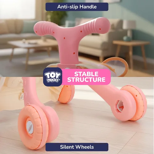 Miniatura 5 de TOY Life 3 en 1 caminante de bebé con centro de actividades para niña, caminador de sentarse a pararse para bebés de 6-12 meses, juguetes de caminar