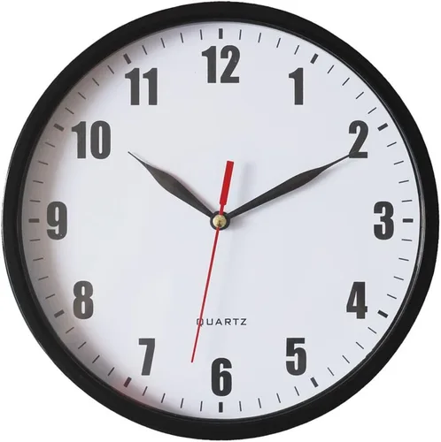 Reloj de pared de cuarzo silencioso de 8 "reloj digital sin tictac 03 Negro