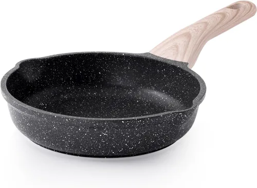 Miniatura 11 de Kordisen Sartén de cerámica antiadherente, sartén grande de cerámica de 12.5 pulgadas, sartén de cocina saludable y no tóxica, mango que se mantiene