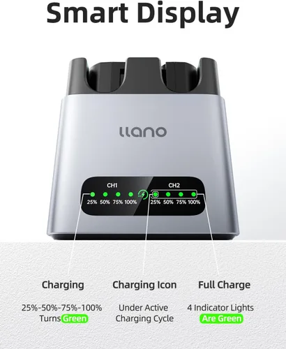 Miniatura 6 de llano Paquete de 2 baterías EN-EL15C y cargador rápido de 20 W para Nikon Z8, Z7II, ZR, Z5II, ZF, Z6III, D850, Z7, Z6II, Z6, D7500, D750, D7200