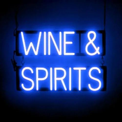 Miniatura 24 de SpellBrite Letrero de vino Letrero relacionado con el vino con aspecto de neón, fuente de luz LED roja 15.8 x 6.3 pulgadas Rojo