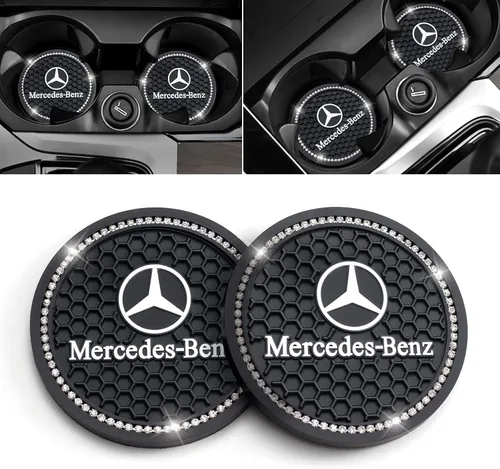 Miniatura 6 de Generic Portavasos de automóvil para Mercedes-Benz Clase A Clase C CLA CLS AMG GLC GLE GLS Empotrable de silicona antideslizante Accesorios