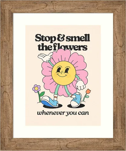 Amanti Art Framed Wall Art Print 24x20 Retro Cartoon Character I by Victoria Barnes, Humor Wall Art, Whimsical Decor, Small Poster Painting Artwork