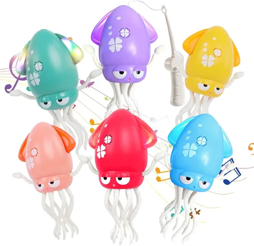 Pulpo Bailarín - Juguete Eléctrico Musical para Bebés con Luces LED y Música, Juguete Sensorial Interactivo Recargable, Regalo Perfecto para Navidad