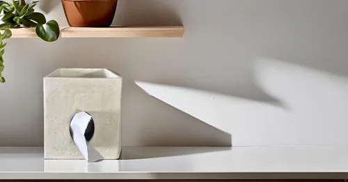 Miniatura 7 de Hymmah Soporte cuadrado para caja de pañuelos con bandeja, diseño único de cubo, dispensador de pañuelos para decoración para encimeras de tocador