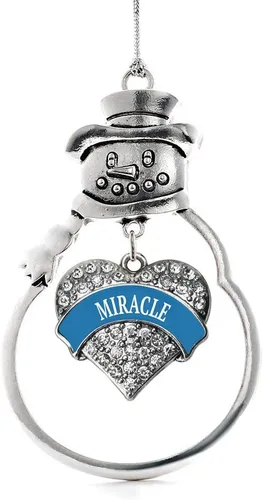 Miniatura 231 de Inspired Silver - Big Sis - Adorno de Navidad plateado - Adorno de árbol de Navidad con dije de corazón con circonita cúbica - Decoración colgante