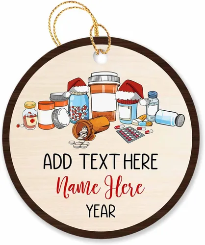 Miniatura 29 de Adorno de Navidad personalizado para artista, regalo de adorno de artista para árbol de Navidad, adorno de Navidad de pintor 2026, texto