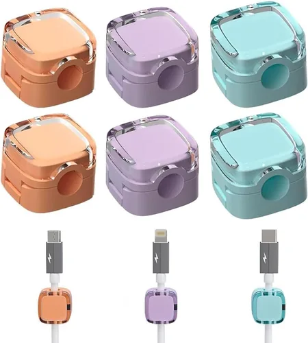 Miniatura 10 de Paquete de 6 organizadores magnéticos de cables de carga, organizador de cables 2026, clips magnéticos para organizar cables, soporte