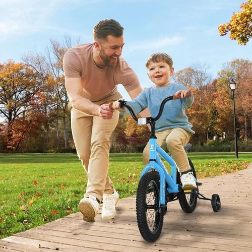 Miniatura 7 de Outroad - Bicicleta infantil para niños y niñas de 3 a 9 años, bicicleta para niños de 14, 16 y 18 pulgadas, con ruedas de entrenamiento, bicicletas