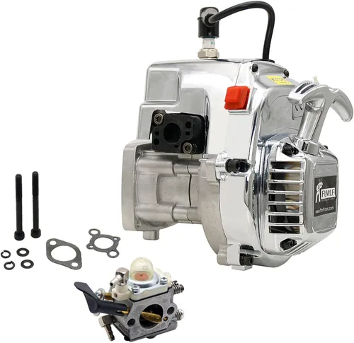 Miniatura 5 de FLMLF Motor de 4 pernos de 29CC con revestimiento cromado para 1/5 escala RC HPI ROFUN KM Baja Losi FG GoPed RedCat Truck RC CAR Parts