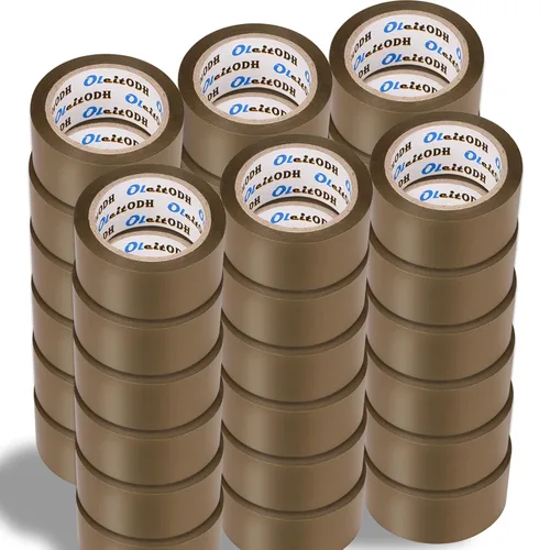 Miniatura 8 de Oleitodh 36 rollos de cinta de embalaje marrón con dispensador, cinta de envío resistente de 1.88 pulgadas x 60 yardas, repuestos de cinta