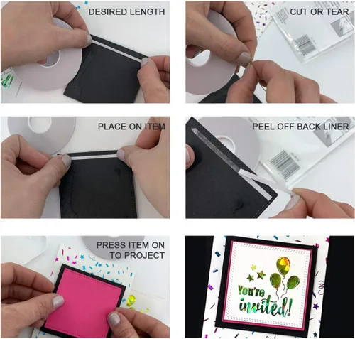 Miniatura 2 de Gina K. Designs for Therm O Web Cinta adhesiva de doble cara de 1/4 pulgadas x 27 yardas