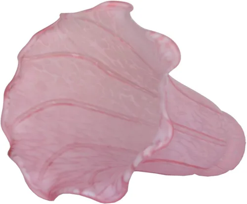 Miniatura 2 de Pantalla de cristal soplado Lily Flower, tulipán estilo Tiffany reemplazo para lámparas de mesa y pie, diámetro interior de apertura de 1.06 Rosado