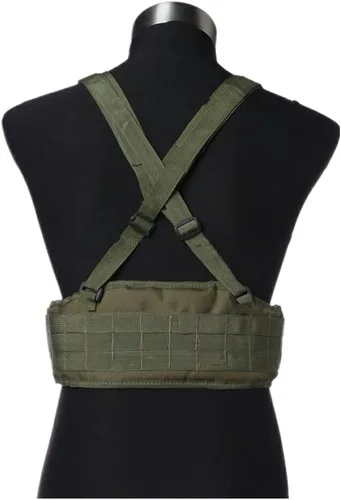 Miniatura 7 de FAMI Cinturón de cintura Molle con tirantes ajustables y correas libres Verde(Military Green)
