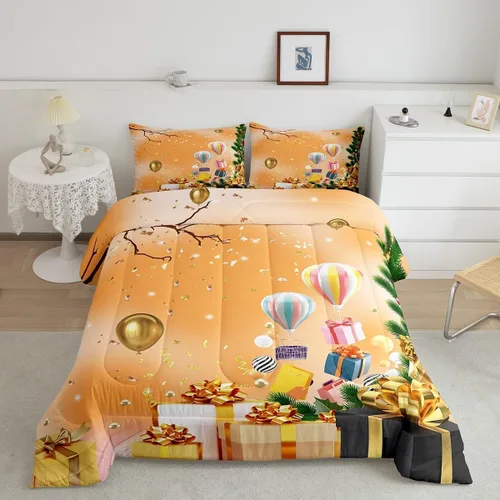 Miniatura 44 de Juego de edredón de calabaza de otoño tamaño individual para niños y niñas, juego de ropa de cama para niños, mujeres y hombres, ultra suave