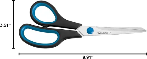 Miniatura 2 de Westcott 8 pulgadas Easy Grip Zurdo Soft Grip Tijera - Negro/Azul